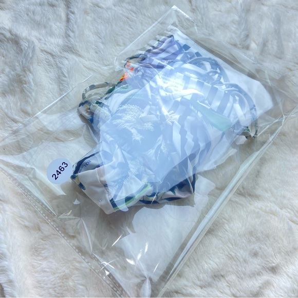 NWOT agua Bendita caliope floral beaded string bikini 12463 - Picture 12 of 12